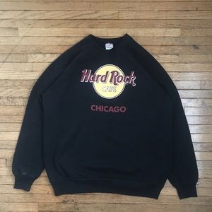 Vintage 90s Hard Rock Cafe Chicago Sweatshirt XL